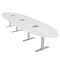 Skutchi Designs 45 in W, 165.75 in L, 29 in H, Engineered Wood Top, White HAR-OVL-45X166-T-ELEC-WHCYPRESS - alternate 1